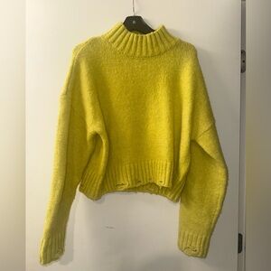 Sunny Yellow Women's Turtleneck Sweater